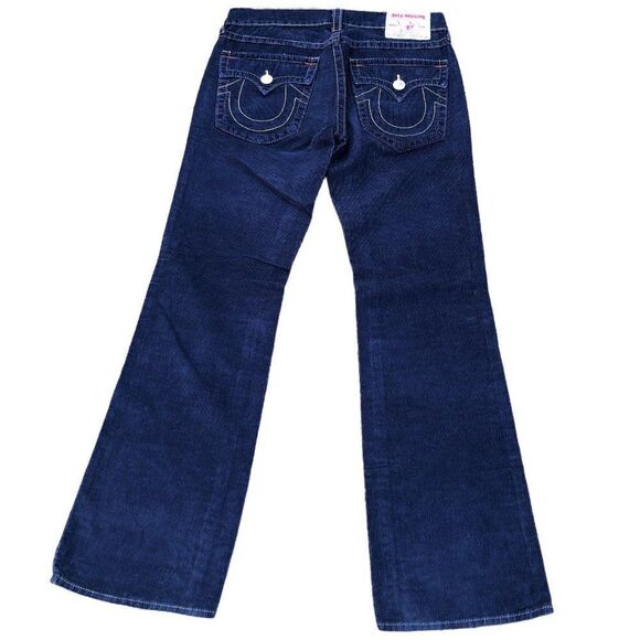 True Religion Jeans Size 34 RICKY Corduroy Blue - Picture 3 of 12